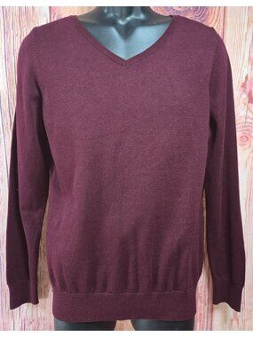 Clique Mens Burgundy V-Neck Sweater Medium NWT